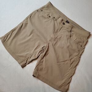 Prana Men's Size 33 Brion Stretch Outdoor Hiking Casual Shorts Beige M3BRIO113